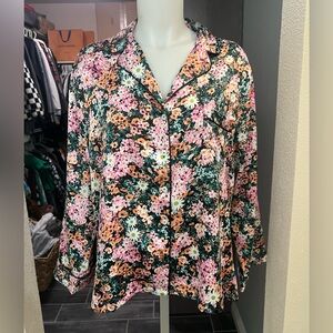 NWOT Victorias Secret Floral Long Sleeve Pajama Top